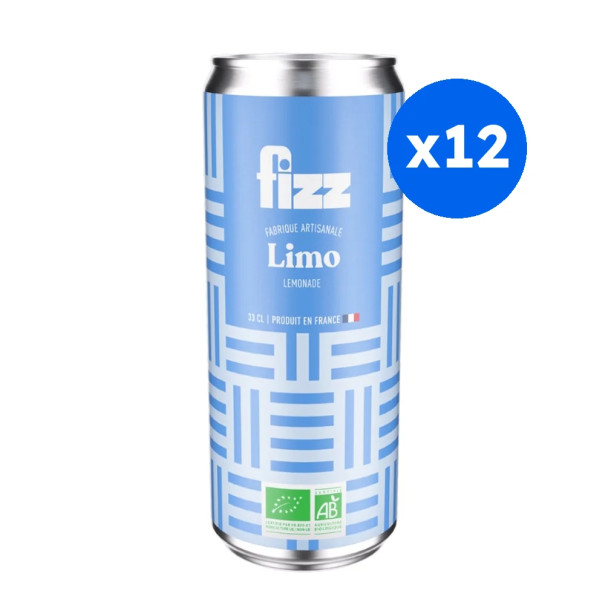 FIZZ - LIMONADE CANETTE ALU 330ML x12 BIO