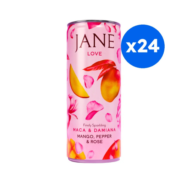 JANE - LOVE BOISSON PETILLANTE MANGUE POIVRE ET ROSE 250ML x24