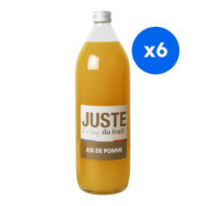 JUSTE LE CHOIX DU FRUIT - JUS POMME TROUBLE BOUTEILLE VERRE 1L x6