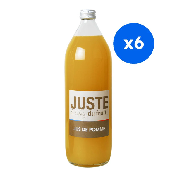 JUSTE LE CHOIX DU FRUIT - JUS POMME TROUBLE BOUTEILLE VERRE 1L x6