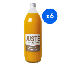 JUSTE LE CHOIX DU FRUIT - NECTAR ABRICOT BOUTEILLE VERRE 1L x6
