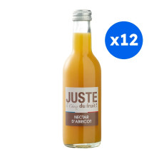 JUSTE LE CHOIX DU FRUIT - NECTAR ABRICOT BOUTEILLE VERRE 250ML x12