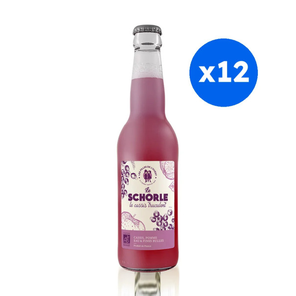 LES FILLES DE L'OUEST - SCHORLE CASSIS TRUCULENT BOUTEILLE VERRE 330ML x12 BIO