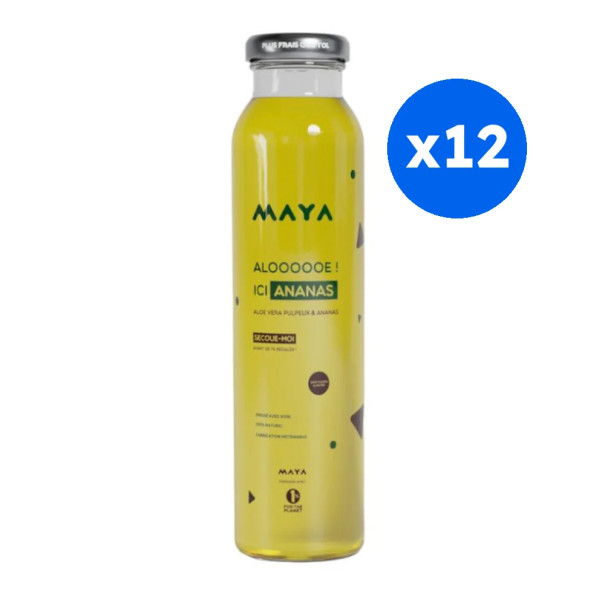 MAYA - JUS ALOE ANANAS BOUTEILLE VERRE 310ML x12