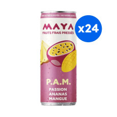 MAYA - JUS PAM PASSION ANANAS MANGUE CANETTE 330ML x24