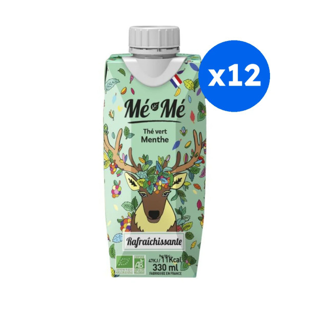 ME-ME - RAFRAICHISSANTE THE VERT MATCHA MENTHE 330ML x12 BIO