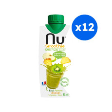 NU SMOOTHIE - KIWI POMME ANANAS 330ML x12