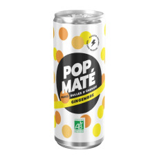 Pop Maté -  Maté gingembre canette 250ml x24 Bio