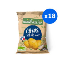 LA PARENTHESE - CHIPS SEL DE MER MADE IN FRANCE 40G x18 BIO