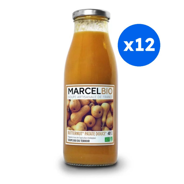 MARCEL BIO - SOUPE BUTTERNUT PATATE DOUCE 480ML x12 BIO