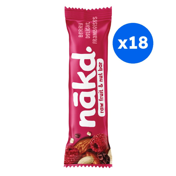 NAKD - BARRE VEGAN BERRY DELIGHT FRAMBOISES 35G x18