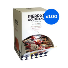 PIERROT GOURMAND - MIX DE SUCETTES AU CARAMEL ET AUX FRUITS 13G X100