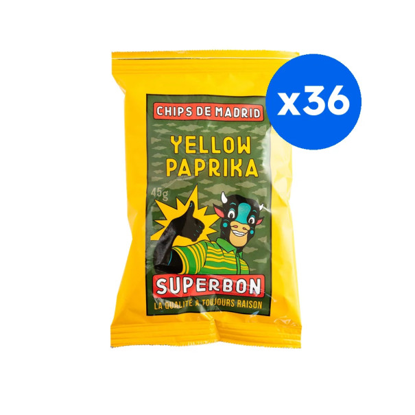 SUPERBON - CHIPS PAPRIKA JAUNE 45G x36