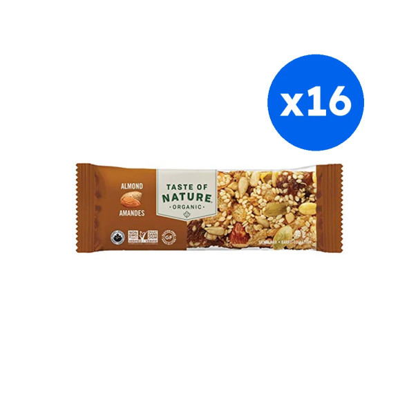 TASTE OF NATURE - BARRE DE CEREALES ALMOND 40G x16 BIO