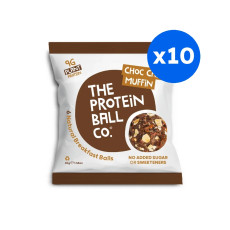 THE PROTEIN BALL - CHOC CHIP MUFFIN PLANT PROTEIN BREAKFAST 45G x10