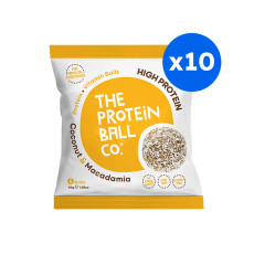 THE PROTEIN BALL - COCONUT + MACADAMIA HIGH PROTEIN 45G x10