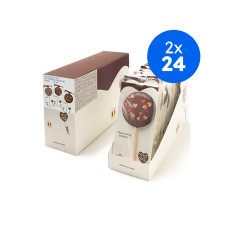 MOME - LOLLY SUCETTE CHOCOLAT LAIT MIX TOPPING 30G x24