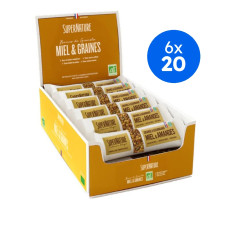 SUPERNATURE - BARRE GRANOLA MIEL PRESENTOIR 20x35G BIO