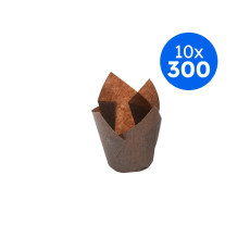 TULICUP - CAISSETTE PAPIER MARRON 35MM POUR MUFFIN 40G x300