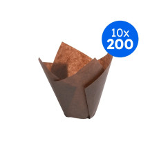 TULICUP - CAISSETTE PAPIER MARRON 50MM POUR MUFFIN 85G x200