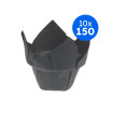 TULICUP - CAISSETTE STEP PAPIER NOIR 150/50MM POUR MUFFIN x150