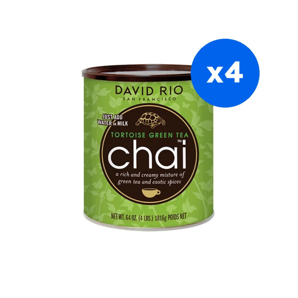 DAVID RIO - TORTOISE GREEN TEA CHAI LATTE EN POUDRE BOITE 1.814KG