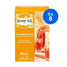 KUSMI TEA - INFUSION AQUAEXOTICA SACHET CARAFE 8G x6 BIO
