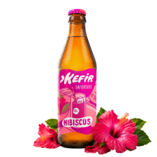 KEFIR - HIBISCUS FEUILLES DE CASSIS BOUTEILLE VERRE 330ML x12 BIO
