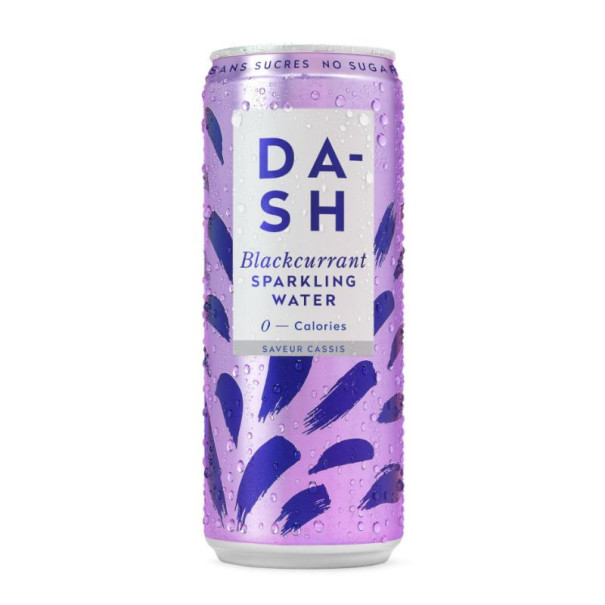 Dash - Eau pétillante cassis canette alu 330ml x12