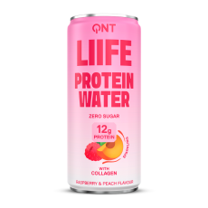 QNT - Eau protéinée framboise pêche 330ml x12