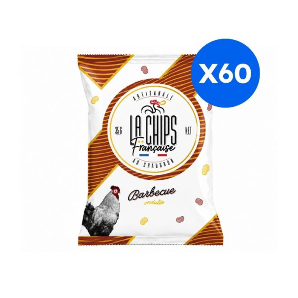 La Chips Française - Chips ondulées barbecues sachet 35g x60