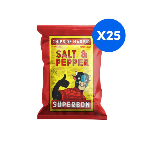 SUPERBON - CHIPS SEL ET POIVRE 40G x25