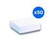 BOITE PATISSIERE CARTON BLANC H.80 x L.20 x P.20 MM x50