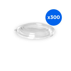 COUVERCLES PET POUR POT SALADE KRAFT 1100ML Ø166MM x300