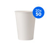 GOBELET CARTON BLANC 12OZ-300/350ML Ø80MM x50