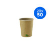 GOBELET CARTON INTERIEUR ET EXTERIEUR KRAFT 4OZ-120ML Ø62MM x50
