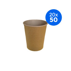 GOBELET CARTON INTERIEUR ET EXTERIEUR KRAFT 8OZ-240ML Ø80MM x50