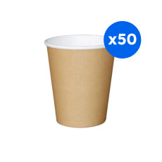 GOBELET CARTON KRAFT 12OZ-350/420ML Ø80MM x50