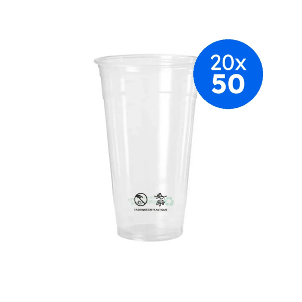 MACPAC - POT FLEX RPET 20OZ/591ML Ø95MM x50 LOGO REGLEMENTAIRE FRANCAIS