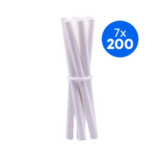 PAILLE BUBBLE TEA PAPIER BLANC Ø12MM L.200 MM x200