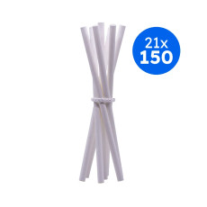 PAILLE PAPIER BLANC Ø8MM L.200 MM x150