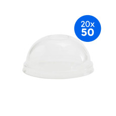 VEGWARE - COUVERCLE DOME PLA COMPOSTABLE POT SOUPE/GLACE 6-10OZ Ø90MM x50