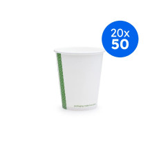VEGWARE - GOBELET CARTON BLANC 6OZ/177ML Ø72MM x50 LOGO REGLEMENTAIRE