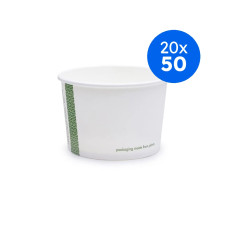 VEGWARE - POT SOUPE/GLACE PLA BLANC COMPOSTABLE 8OZ/236ML Ø90MM x50