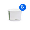 VEGWARE - POT SOUPE/GLACE PLA BLANC COMPOSTABLE 8OZ/236ML Ø90MM x50