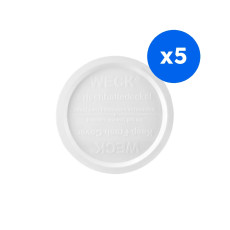 WECK - COUVERCLE PVC BLANC Ø100MM x5