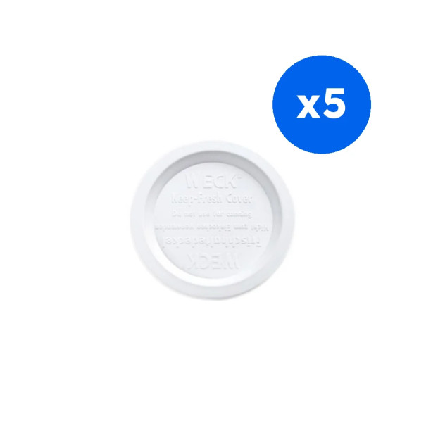 WECK - COUVERCLE PVC BLANC Ø60MM x5