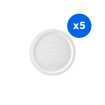 WECK - COUVERCLE PVC BLANC Ø80MM x5