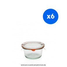 WECK - POT DROIT VERRE 290ML BAS Ø100MM x6