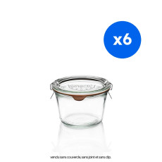 WECK - POT DROIT VERRE 370ML Ø100MM x6